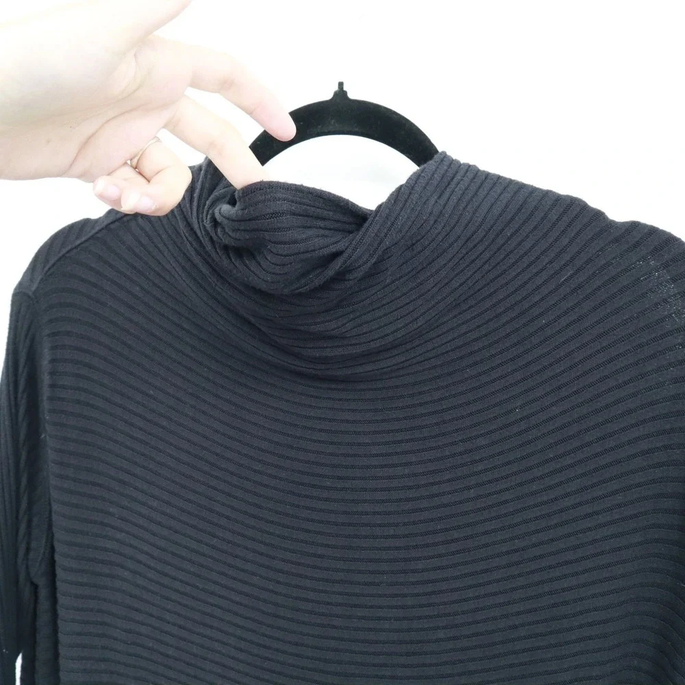 We The‎ Free Thermal Sweater Womens S Black Boho Grunge Slouchy Oversized